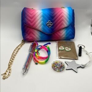 SUPER SOFT Crossbody Bag -Pen,Bracelets, Earrings, Whistles Star Charm & So